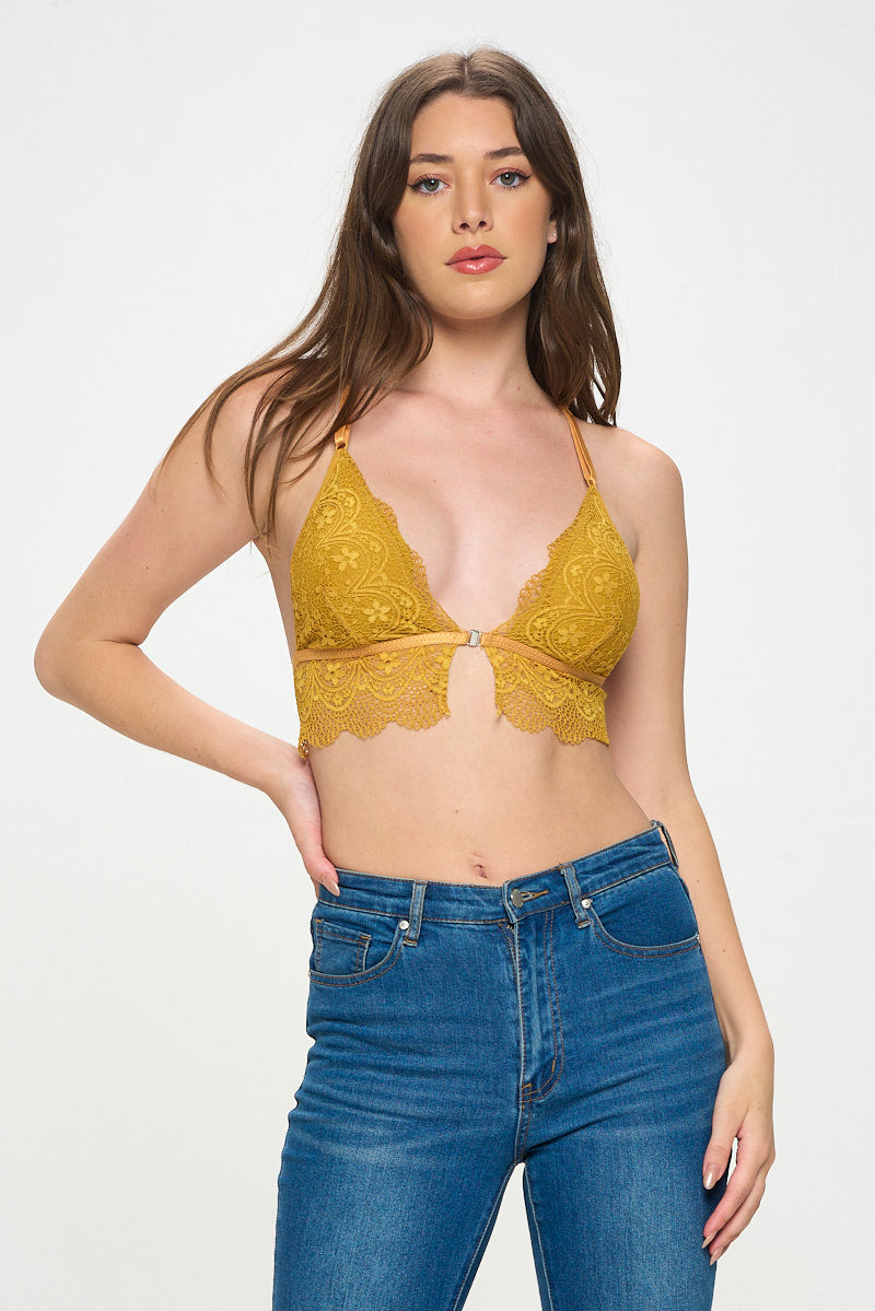 ANGELINE HOOK FRONT LACE BRALETTE