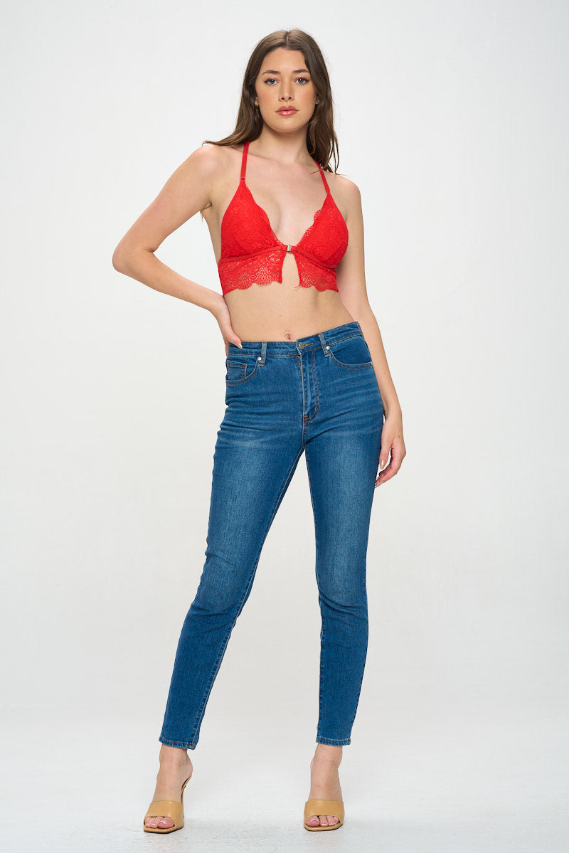 ANGELINE HOOK FRONT LACE BRALETTE