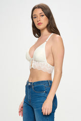 ANGELINE HOOK FRONT LACE BRALETTE