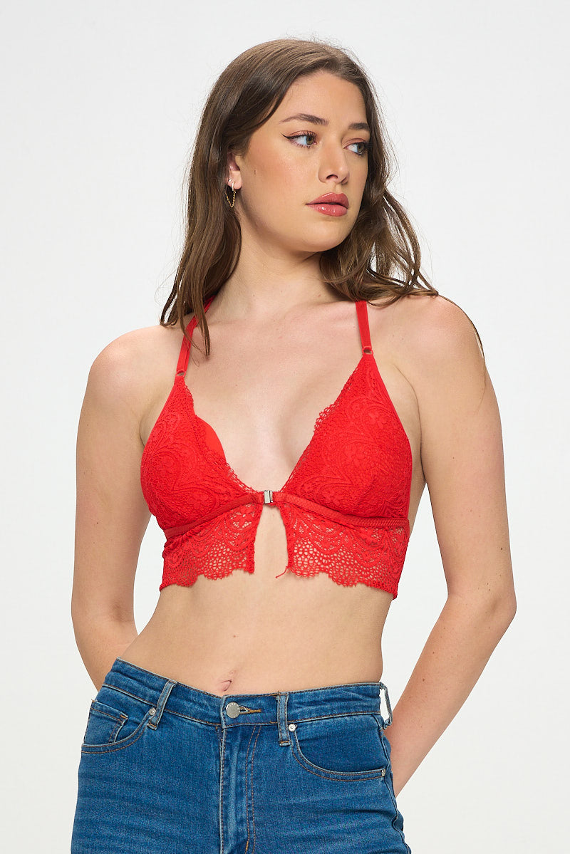 ANGELINE HOOK FRONT LACE BRALETTE