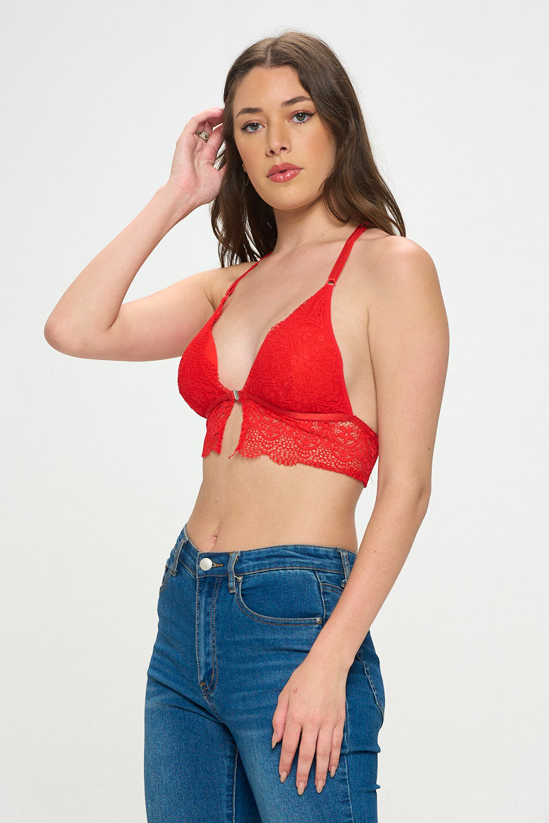 ANGELINE HOOK FRONT LACE BRALETTE