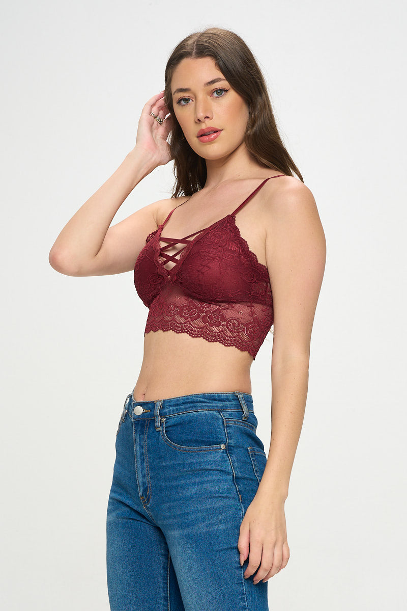 HEIDI CROSS FRONT MIDI BRALETTE