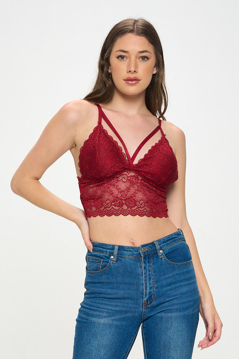 AVA STRAPPY FRONT MIDI BRALETTE