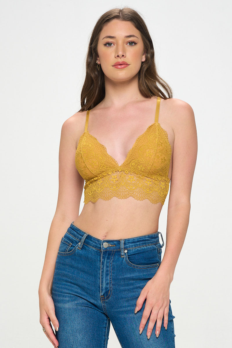 FRANCESCA DEEP V LACE BRALETTE