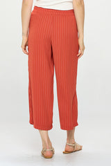 ELASTIC WAIST PIN STRIPE PANT