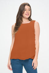 ASYMMETRICAL RUFFLE TANK