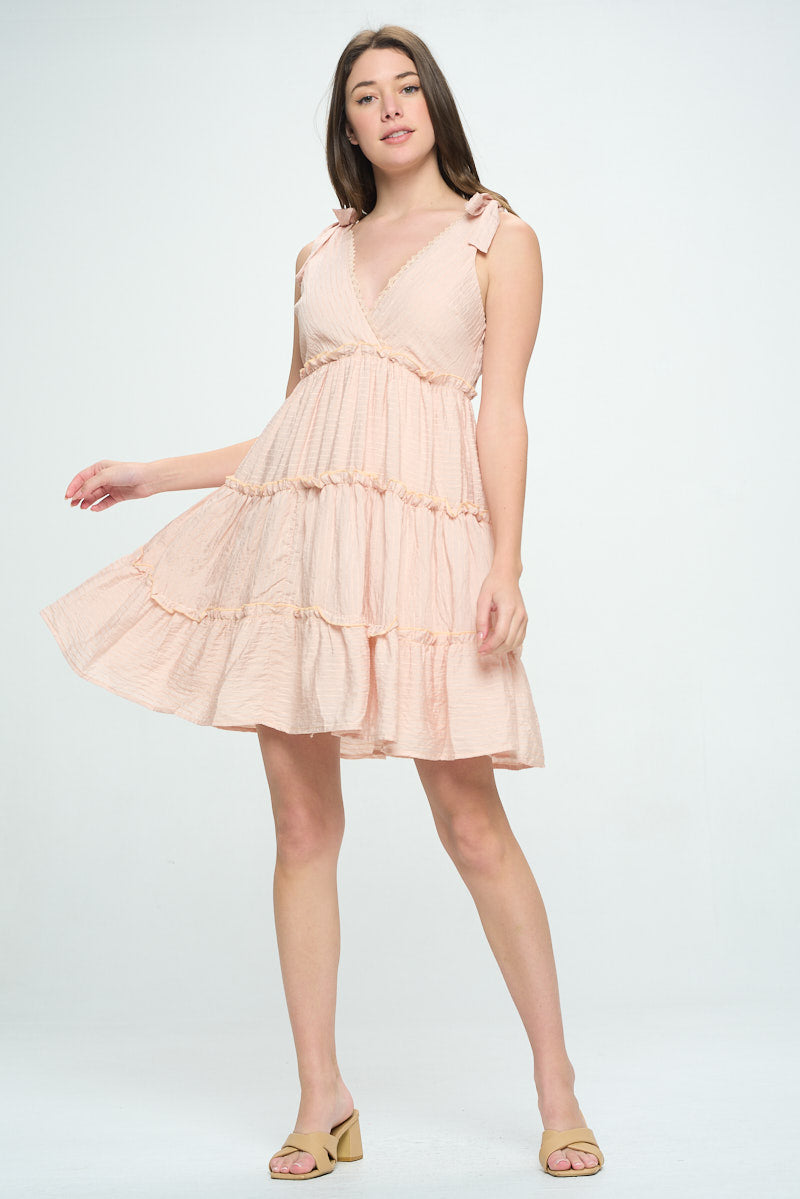 Tie shoulder babydoll on sale dress