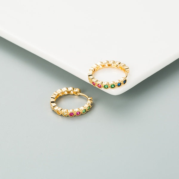 GLENDA RAINBOW HOOP EARRING