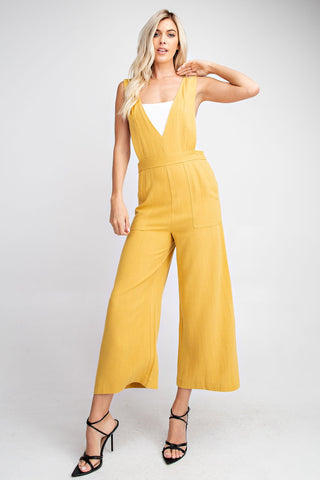 DEEP V JUMPSUIT