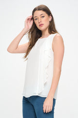 ASYMMETRICAL RUFFLE TANK