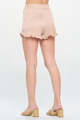 RUFFLED HEM SHORTS