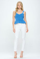 KNIT PEPLUM TANK