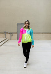 LASSO COLOR BLOCK WIND BREAKER