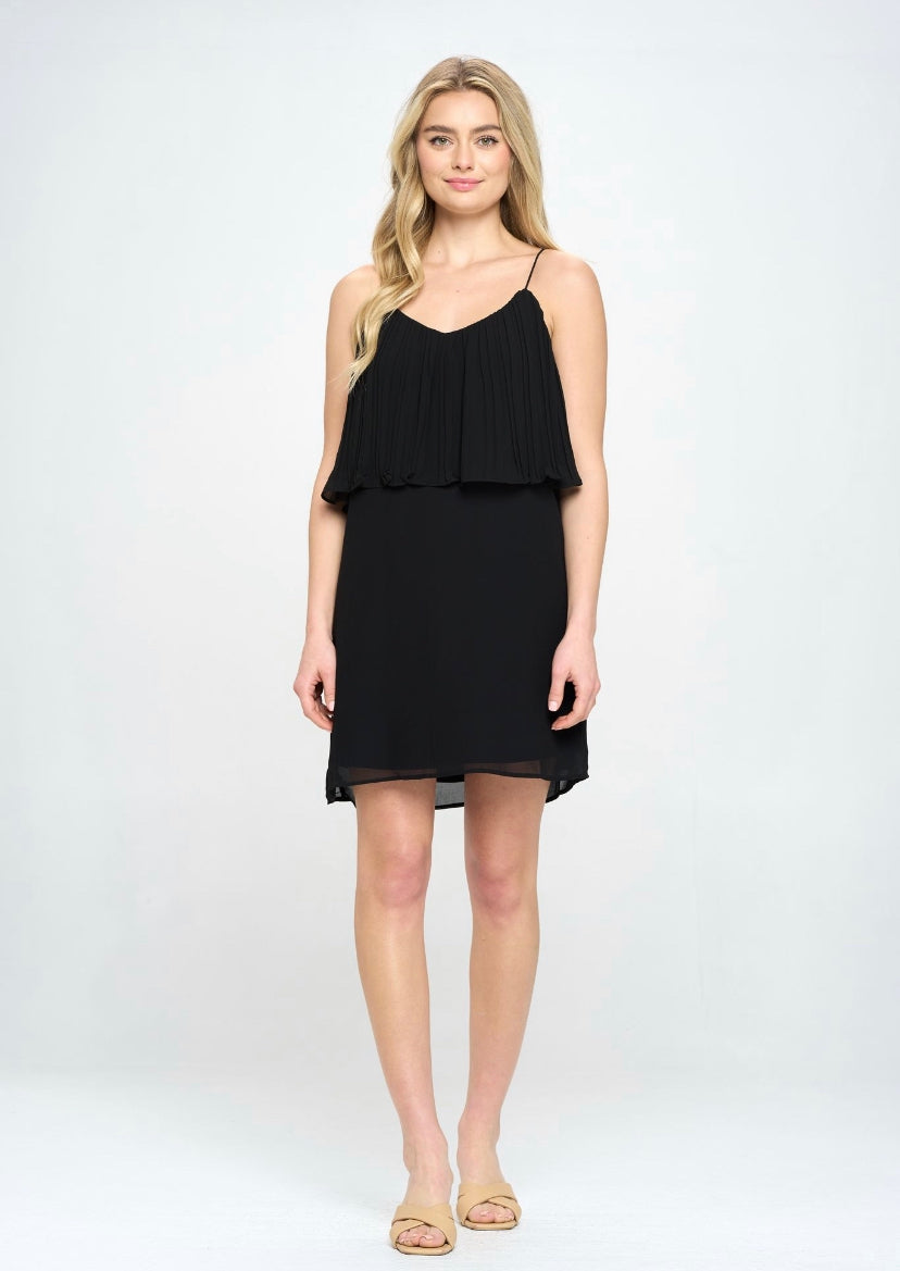 Pleated hotsell overlay dress