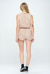 ANIMAL PRINT KNIT SHORTS