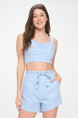 LINEN CROP TOP