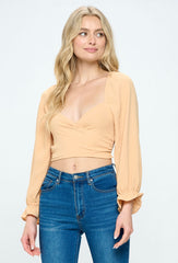 LONG SLEEVE CROP TOP