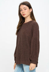 BUBBLE SLEEVE SWEATSHIRT