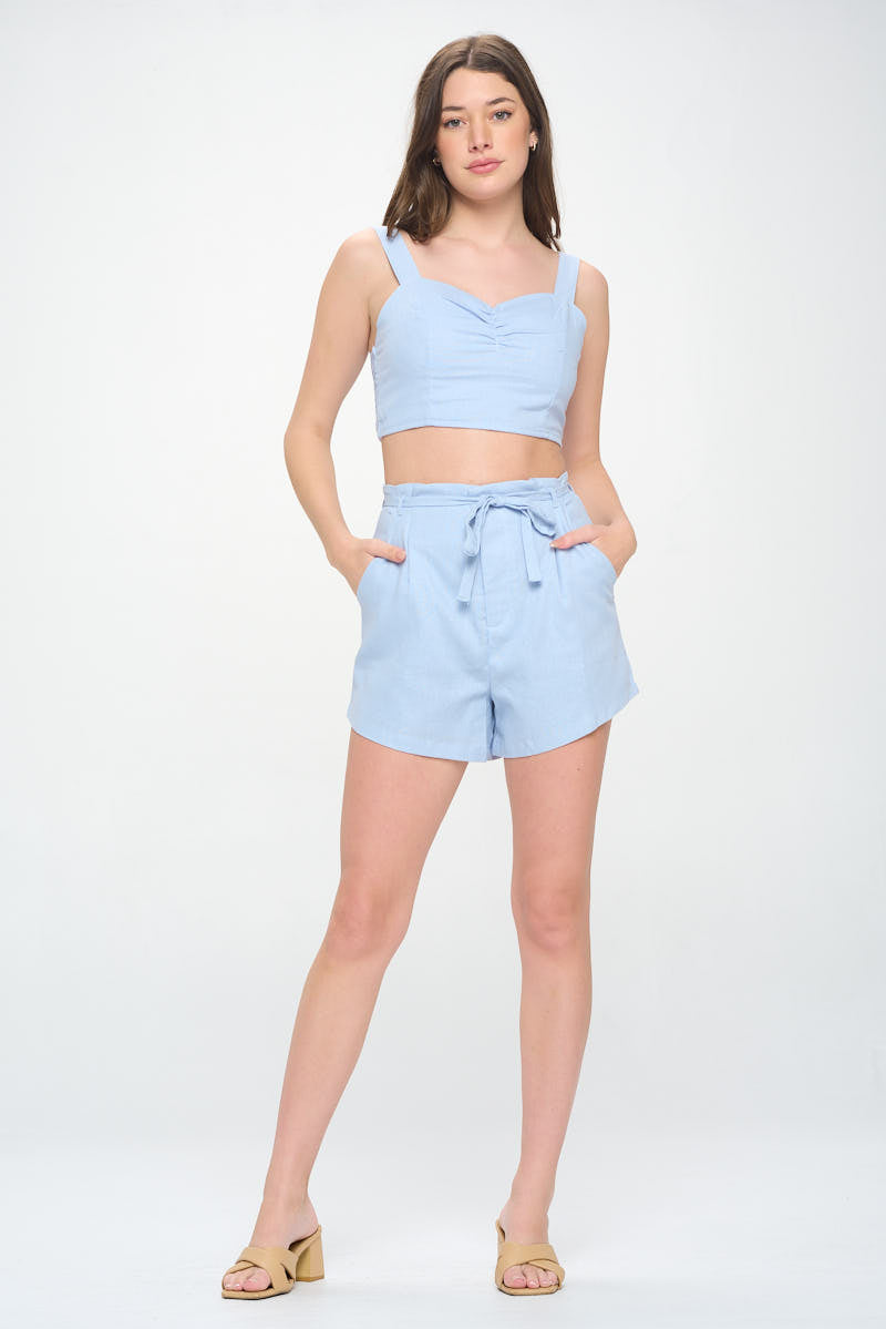 LINEN TIE WAIST SHORT