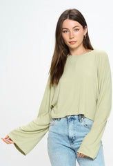 CROPPED KNIT TEE