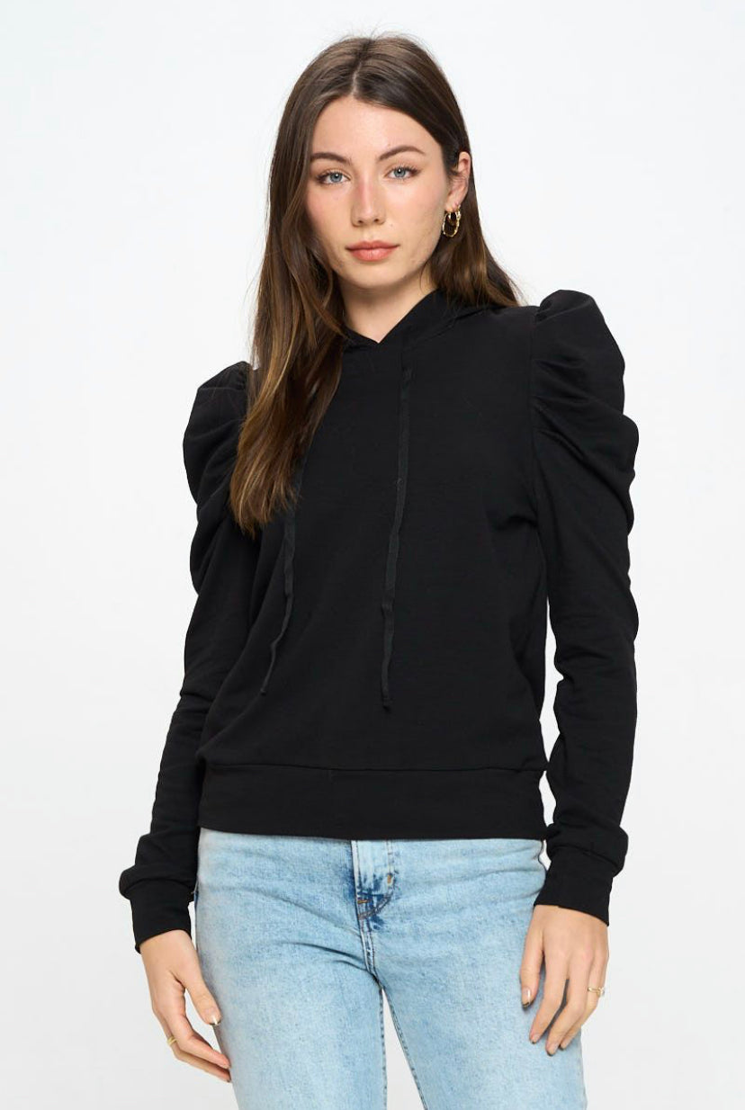 PUFF SLEEVE HOODIE