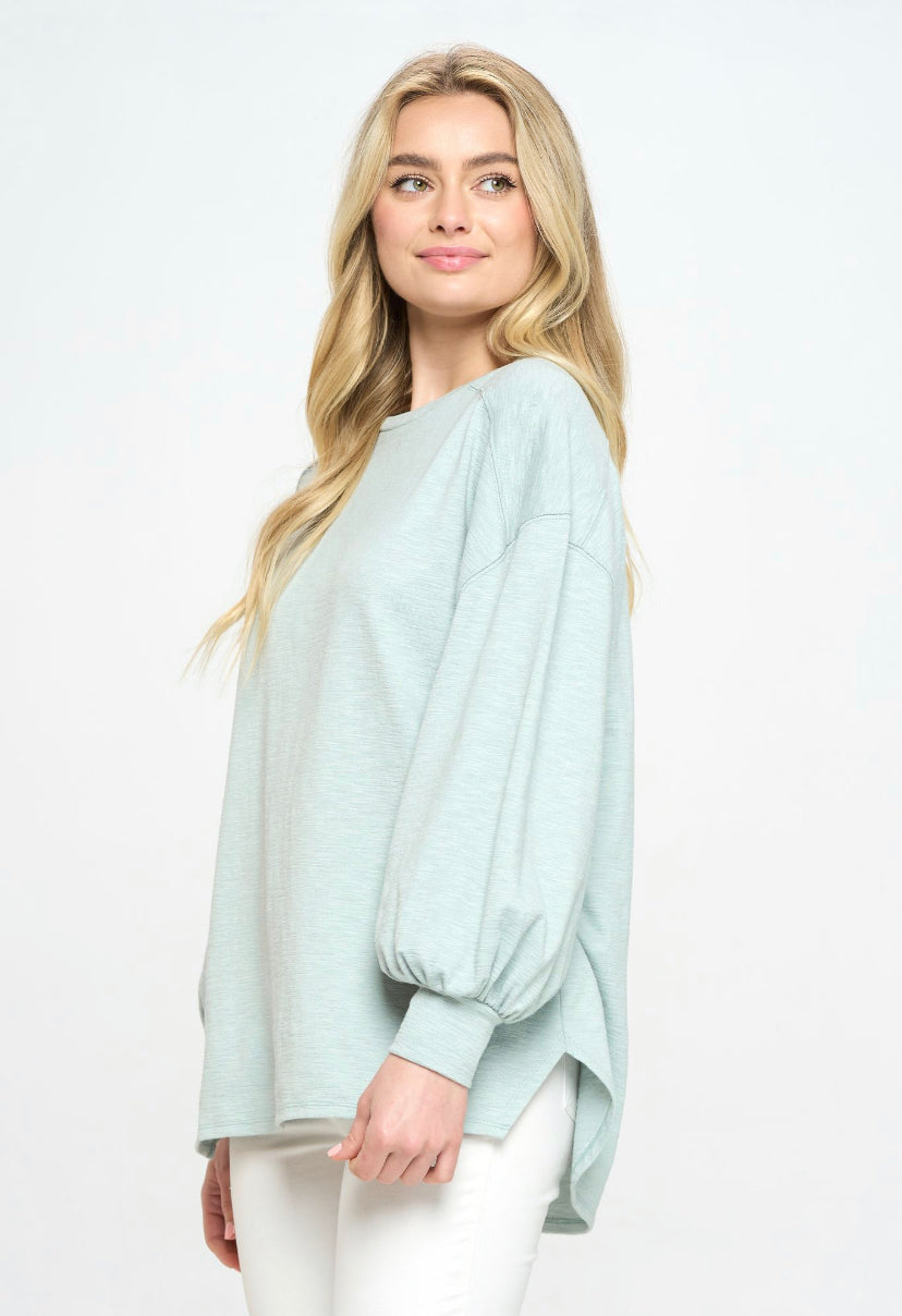 LONG SLEEVE TUNIC SWEATSHIRT