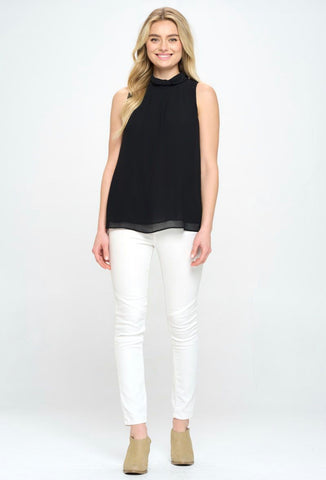 HIGH NECK SLEEVELESS TOP