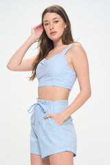 LINEN CROP TOP