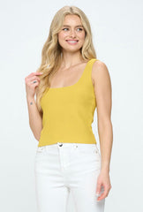 CROPPED SCOOP NECK TANK