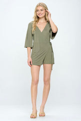 KNIT WRAP ROMPER