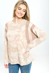 DYE PRINT COLOR BLOCK PULLOVER