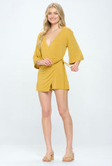 KNIT WRAP ROMPER